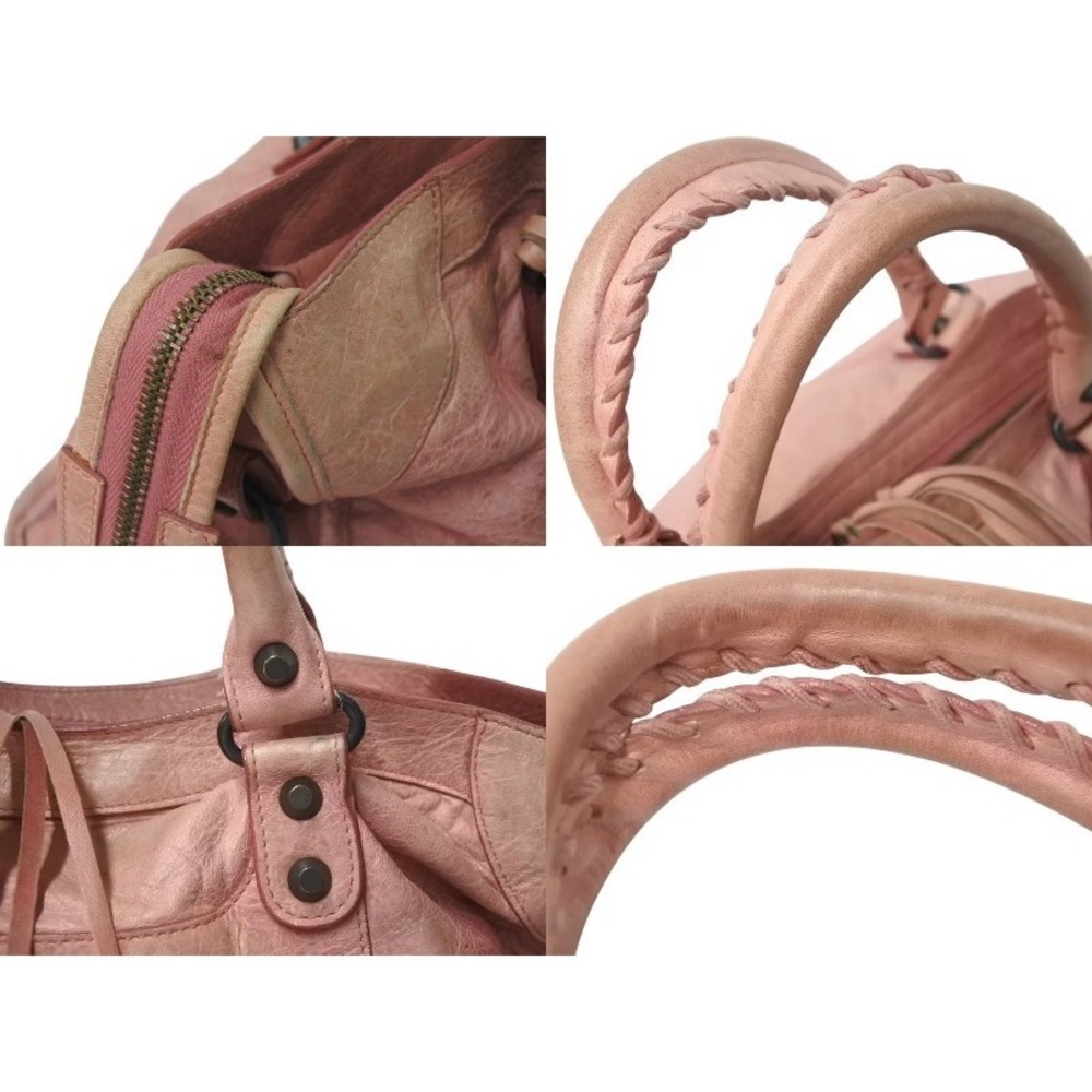 Balenciaga Handbag Shoulder The Leather Bag Pink City - Picture 3 of 8
